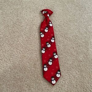 KIDS CHRISTMAS SNOWMAN TIE
